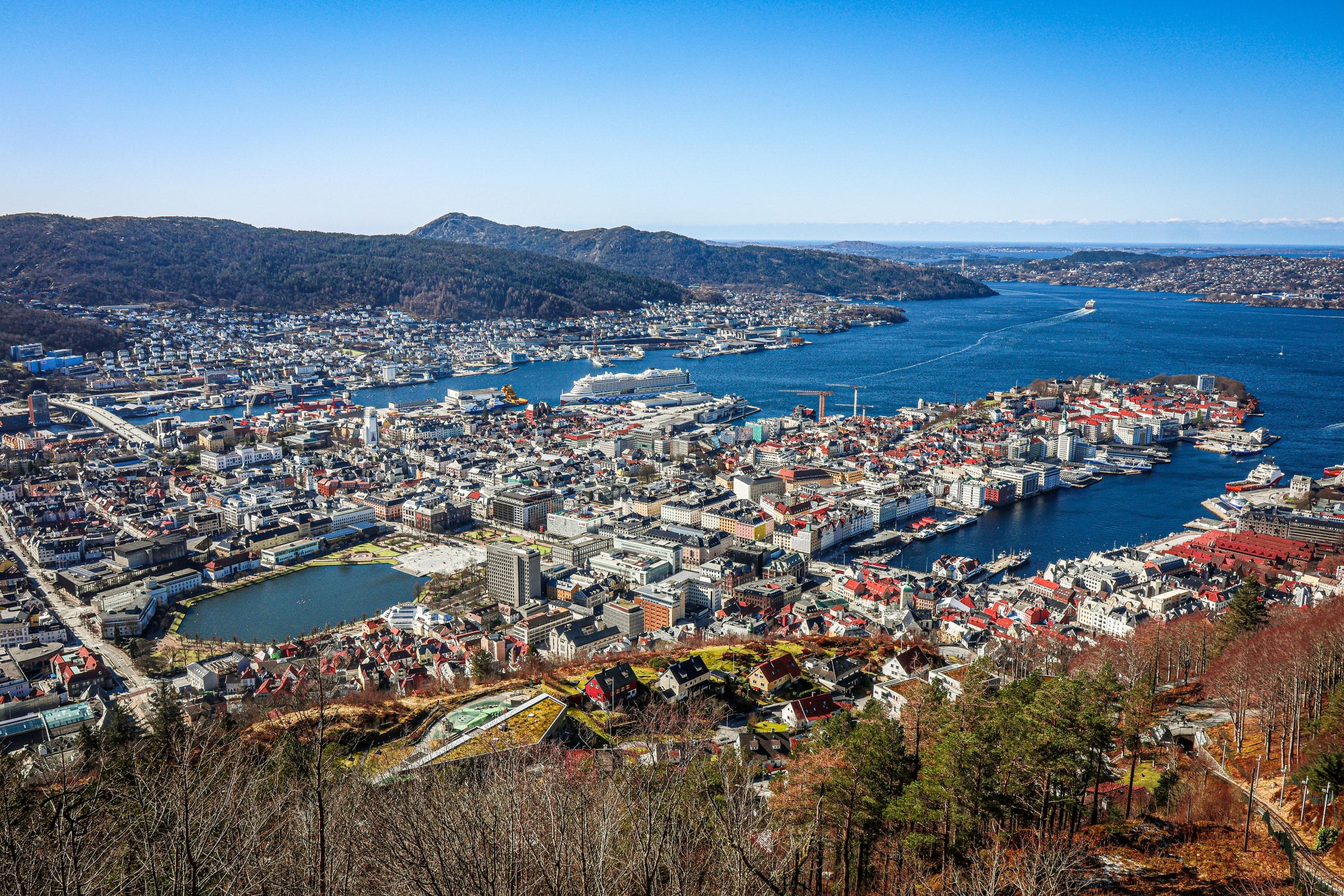 Bergen wharf with colourful wooden houses, Norway